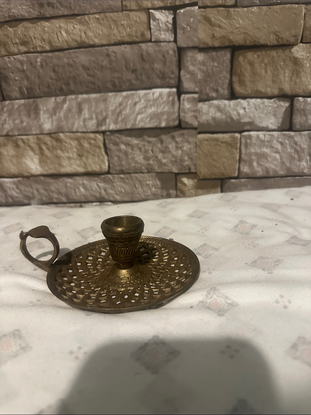 Vintage Brass Candle Holder
